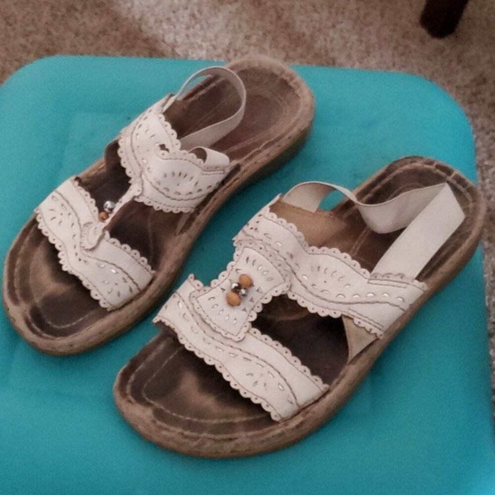 White sandals